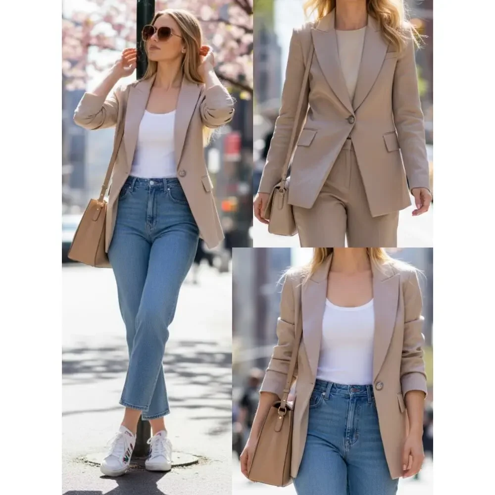 VERONICA BEARD DICKEY BLAZER JACKET QUIET LUXURY SATIN BUSINESS CASUAL OFFICE